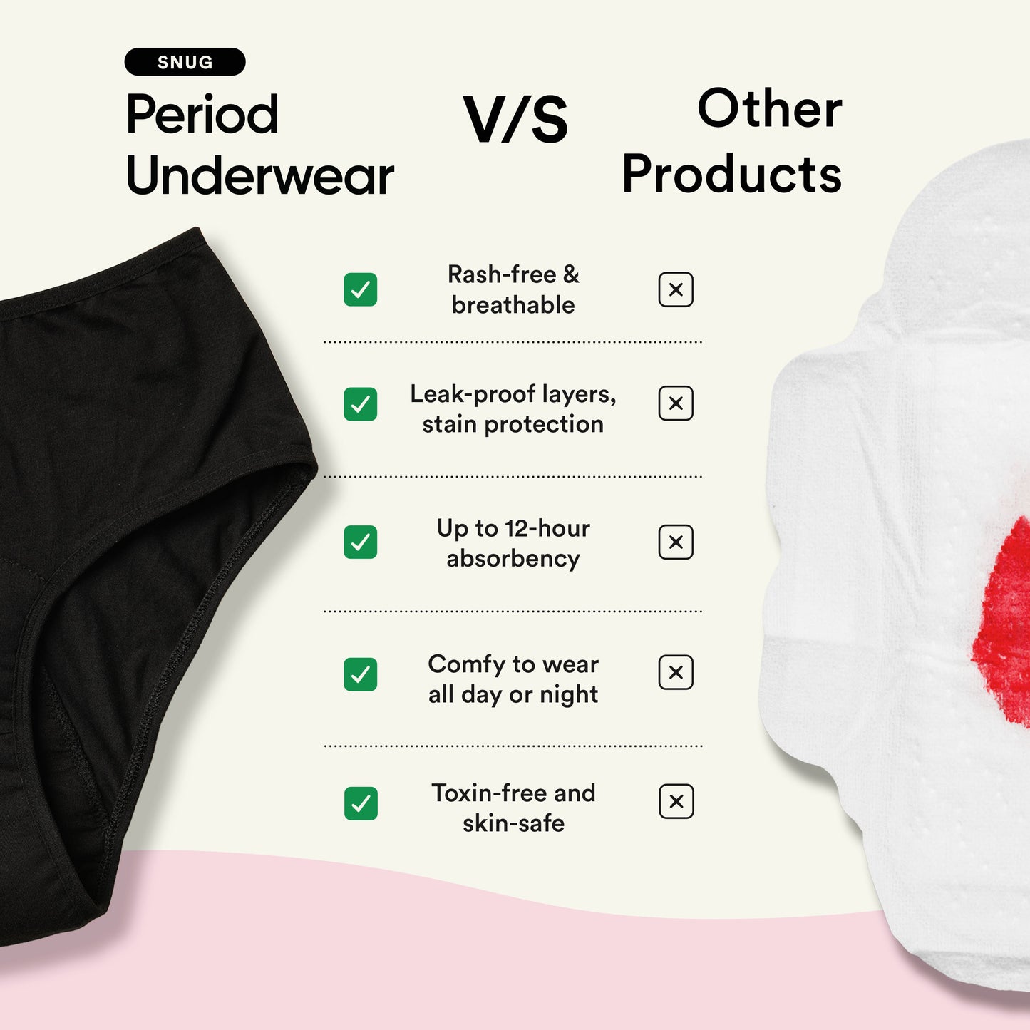 Snug | Reusable Period Panty for Heavy Flow