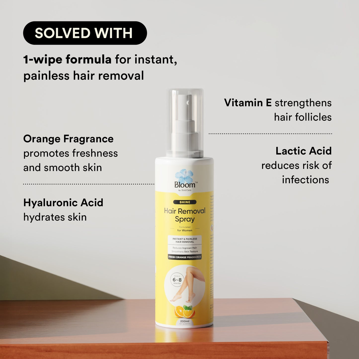 SHINE | Instant Hair Removal Spray - Orange Fragrance
