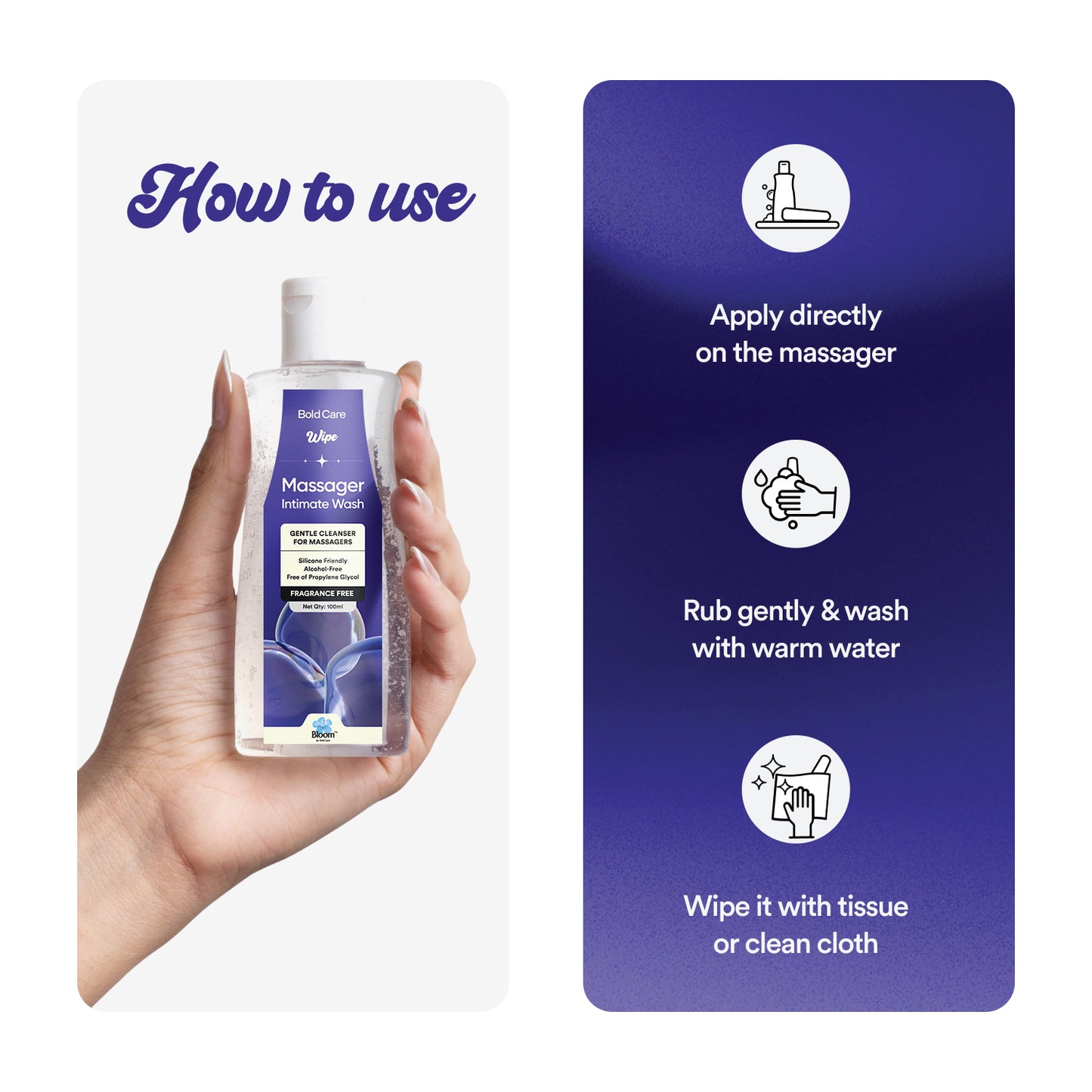 Wipe | Anti-bacterial Massager Wash | 100ml